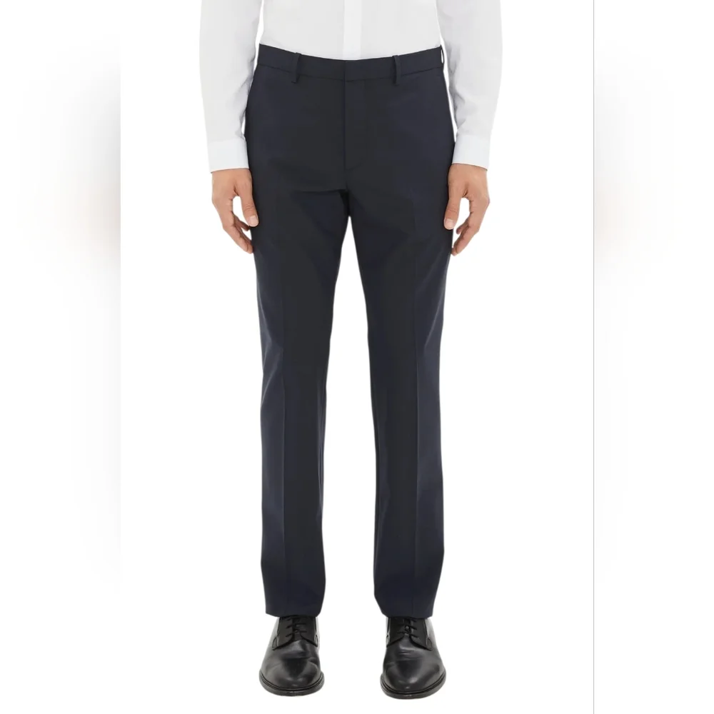 Theory Mayer New Tailor 2 Virgin Wool Dress Pants Men's 36 Navy Blue Work Career - Picture 2 of 13
